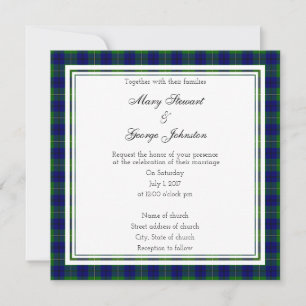 Johnston Scottish Mariage Carré Invitation