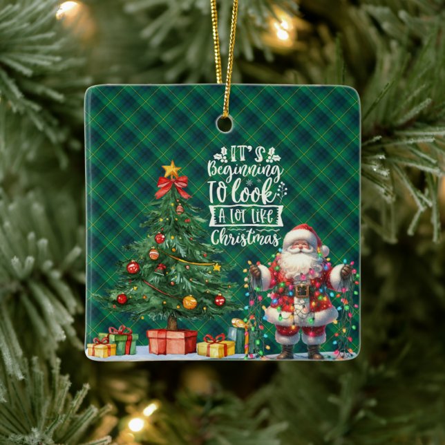 Johnstone Ancient Original Scottish Tartan Ceramic Ornament (Tree)