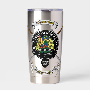 Johnstone Clan Badge Tartan & Swords Insulated Tumbler