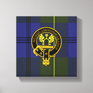 Johnstone Scottish Crest and Tartan Canvas print