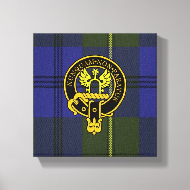 Johnstone Scottish Crest and Tartan Canvas print (Front)