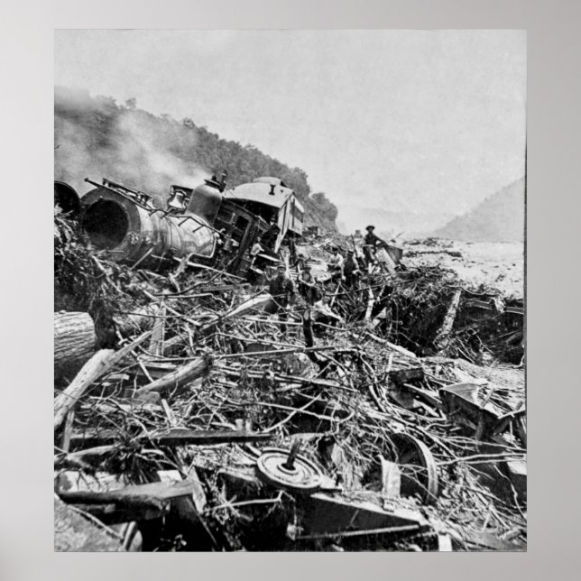 Johnstown Flood Train Wreck Poster (Front)