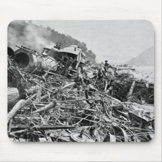 Johnstown Flood Train Wreck Vintage 1889 Mouse Pad