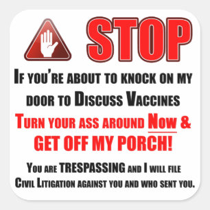 JoHoVaxx Witnesses Square Sticker