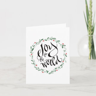 Joie à la Calligraphie de la Carte de Noël Mondial