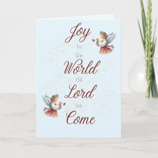 Joie à la Carte de Noël des Anges du Monde (Devant)