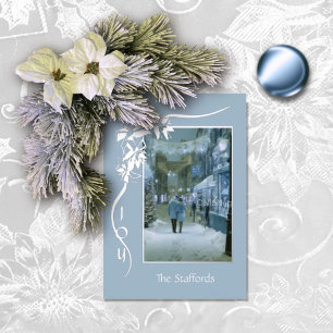 Joie à la carte de Noël Foil bleu Works