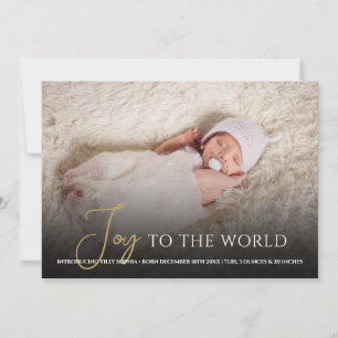 Joie Au Faire-part de naissance Mondial De Noël