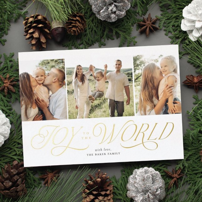 Joie au monde Foil religieuse Cartes de Noël (Créateur téléchargé)