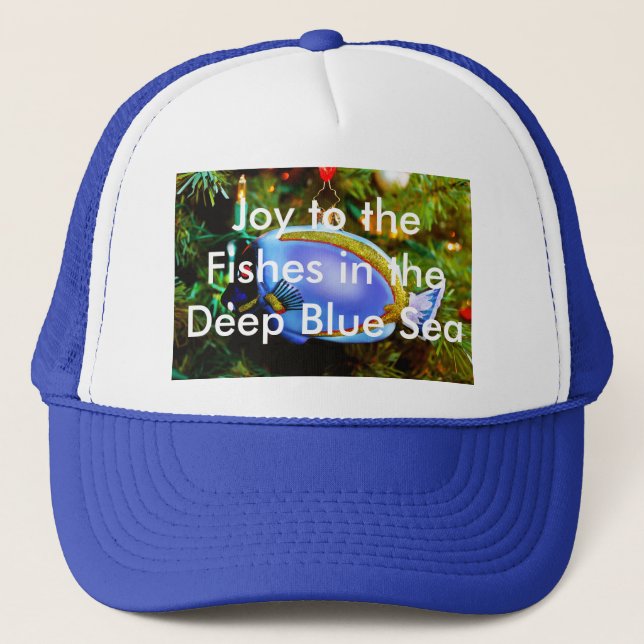 Joie aux poissons dans le casquette bleu profond (Devant)