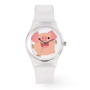 Joie Cartoon Cochon Femmes Montre Sportive