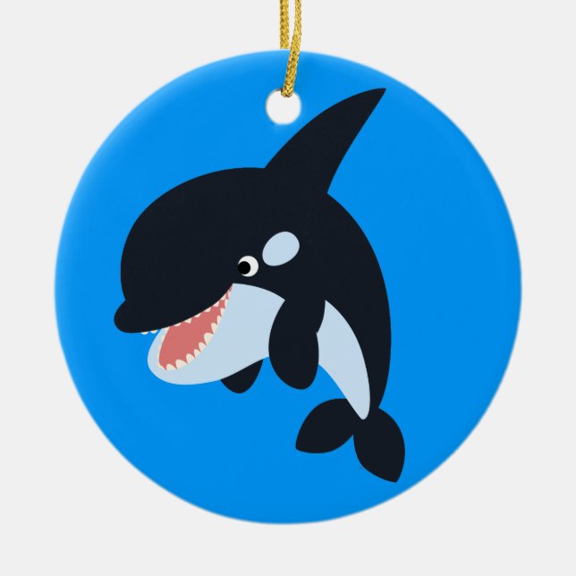 Joie Cartoon Killer Whale Ornement (Devant)