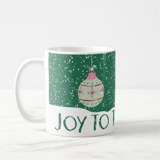 Joie dans la tasse de café d'ornement de Noël du