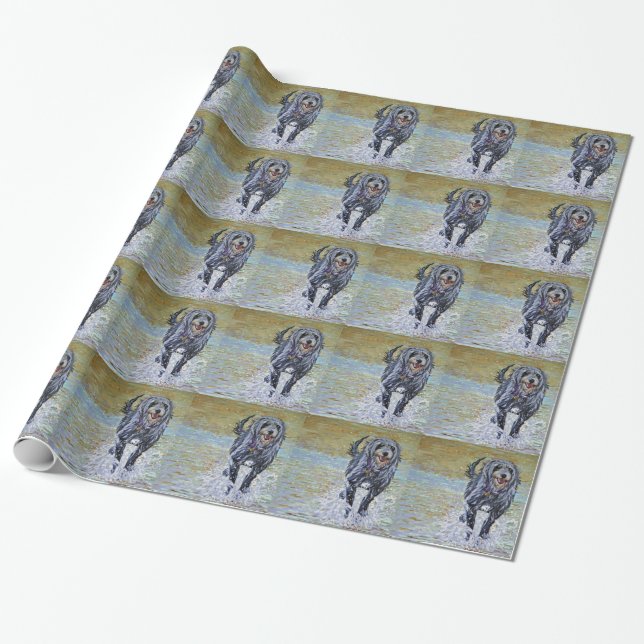 'Joie de beach' Wrapping Paper (Unrolled)