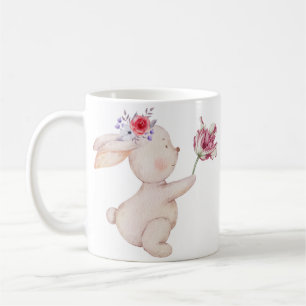 Joie de Lapin en Fleurs - Mug Lapin Mignon et Flor