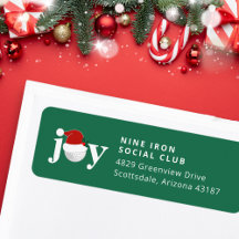 Joie de Noël Golf Moderne Vert Festif
