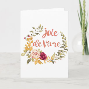 Joie de Vivre French Saying Card