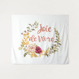 Joie de Vivre French Saying Tapestry