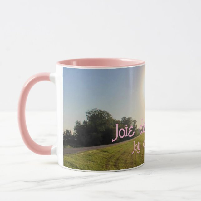 Joie de vivre Pink  Mug (Left)