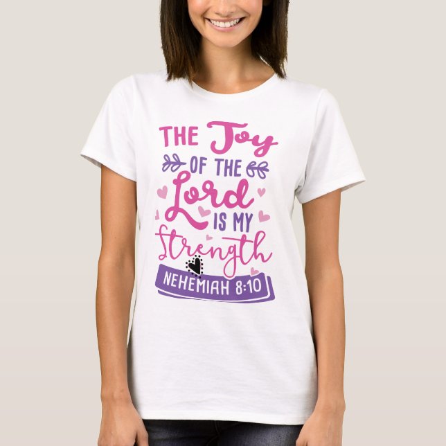 Joie et force Dieu Foi Espoir Tshirt Budget (Devant)