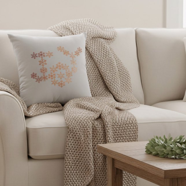 Joie Flèche de neige en cuivre Gris Oreiller de No (Bring modern farmhouse charm to your holidays!)