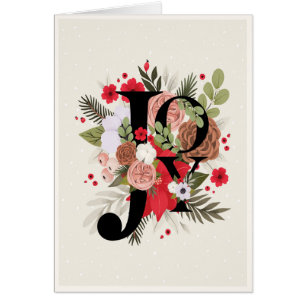 joie hiver fleuri Noël carte de vacances