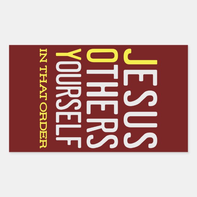 JOIE - Jésus, Autres, Toi-même - Sticker (Devant)