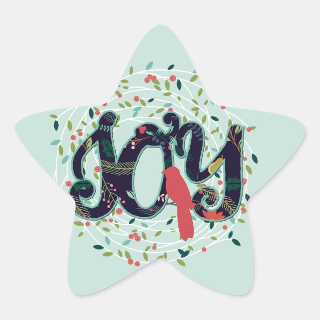 Joie joyeux Sticker de Noël (Devant)