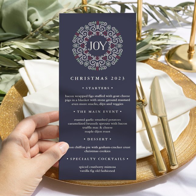 Joie | Menu du dîner de Noël (Créateur téléchargé)