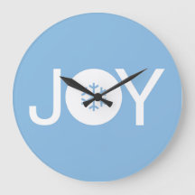 Joie Noël Bleu Grande horloge