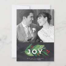 Joie Noël hiver carte photo
