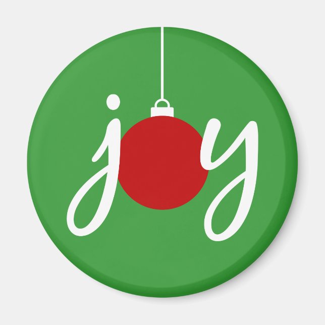Joie Noël Ornament Magnet de vacances (Devant)