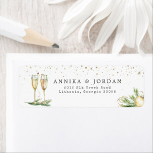 Joie pétillante Adresse de mariage de verdure hi