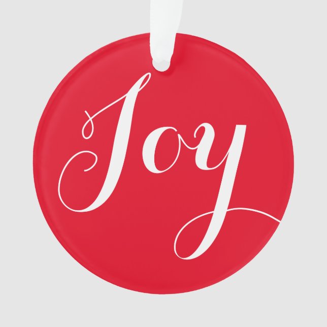"Joie" Ronde Ornement de Noël (devant)
