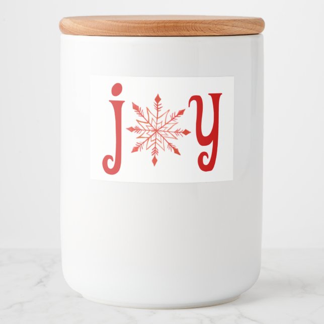 Joie rouge avec Étiquette Snowflake (Devant)