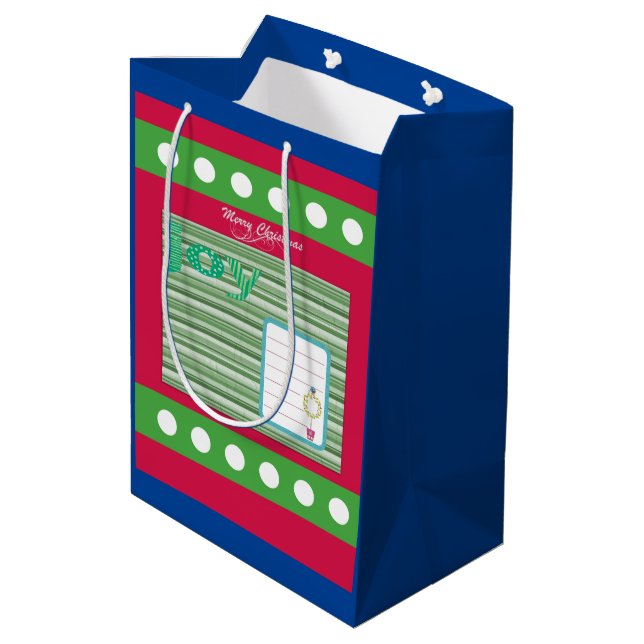 Joie Sacs cadeaux Red & Green & Blue Christmas (Dos Angle)