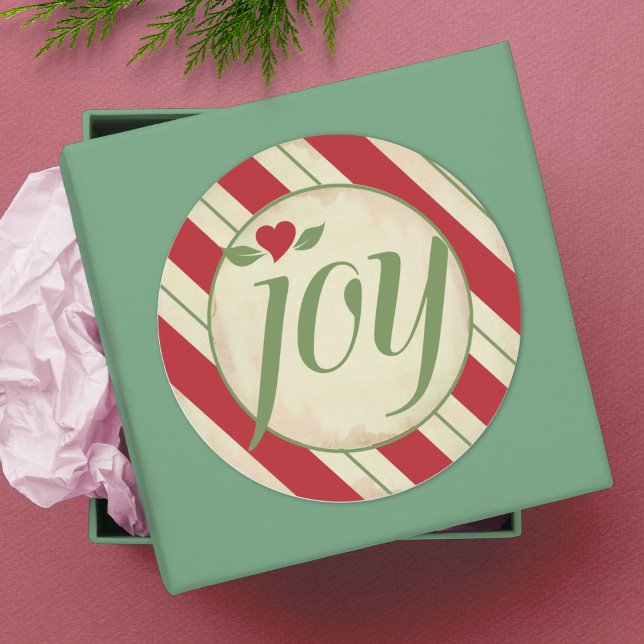 Joie Sticker de Noël - Bandes rouges et vertes (Créateur téléchargé)
