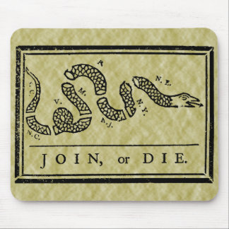 Joignez ou mourez tapis de souris de drapeau