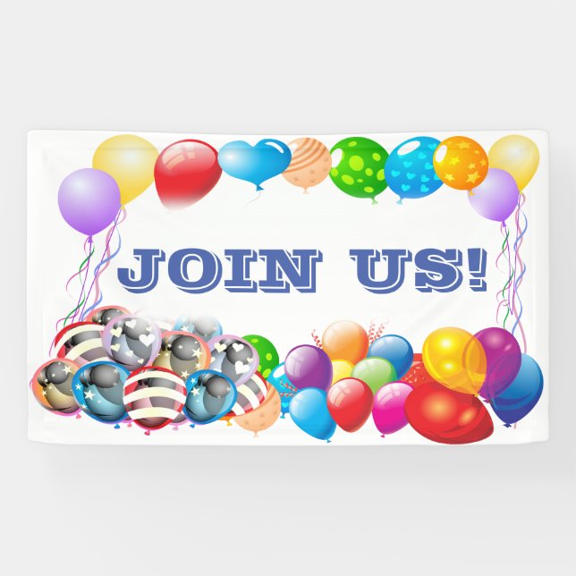 Joignez-vous à nous Bannière Vinyl 3' x 5' (Horizontal)