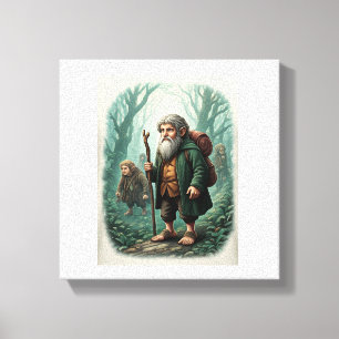 Join a band of hobbits on their whimsical journey. canvas print