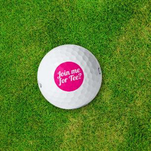 Join me for Tee Funny Ladies Golf Humour Typograph Balls
