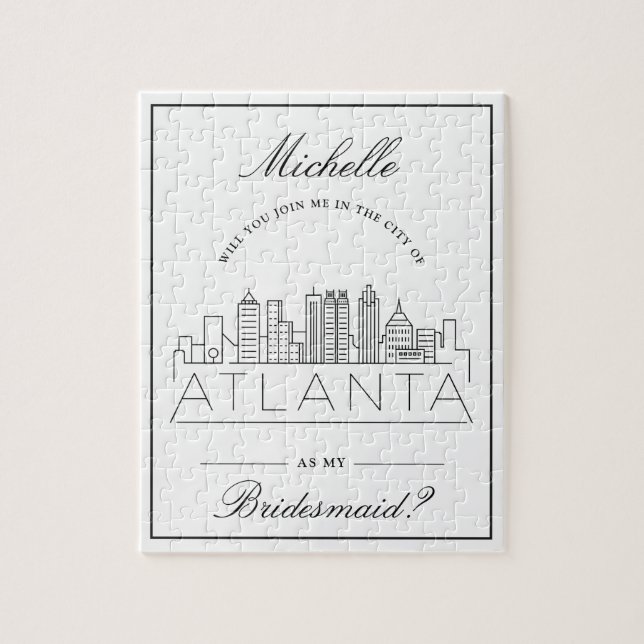 Join Me In Atlanta! | Bridesmaid Request Jigsaw Puzzle (Vertical)