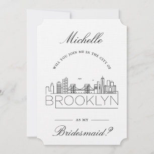 Join Me in Brooklyn Bridal Party Request Invitation