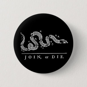 Join or Die 2 Inch Round Button