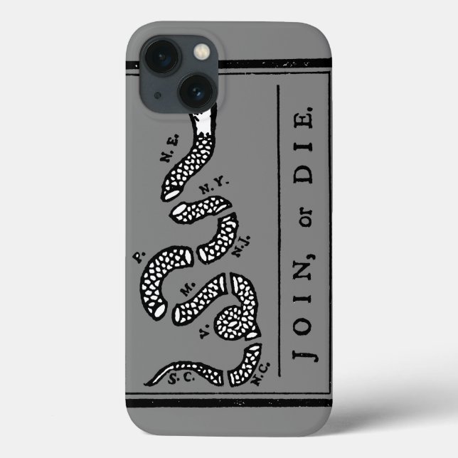 Join Or Die Cartoon, 1754 Case-Mate iPhone Case (Back)