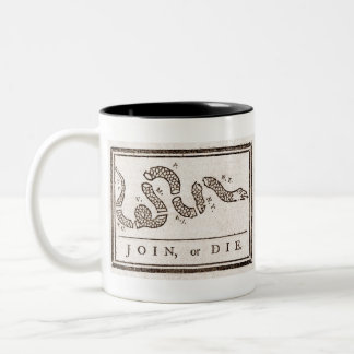 Join or Die Flag Original Two-Tone Coffee Mug