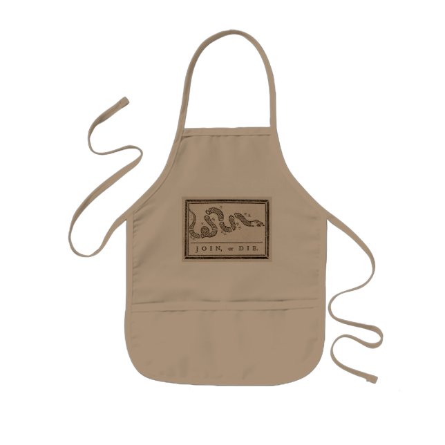 Join or Die Franklin Rattlesnake Political Cartoon Kids Apron (Front)