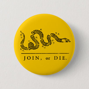 Join or Die - Libertarian 2 Inch Round Button