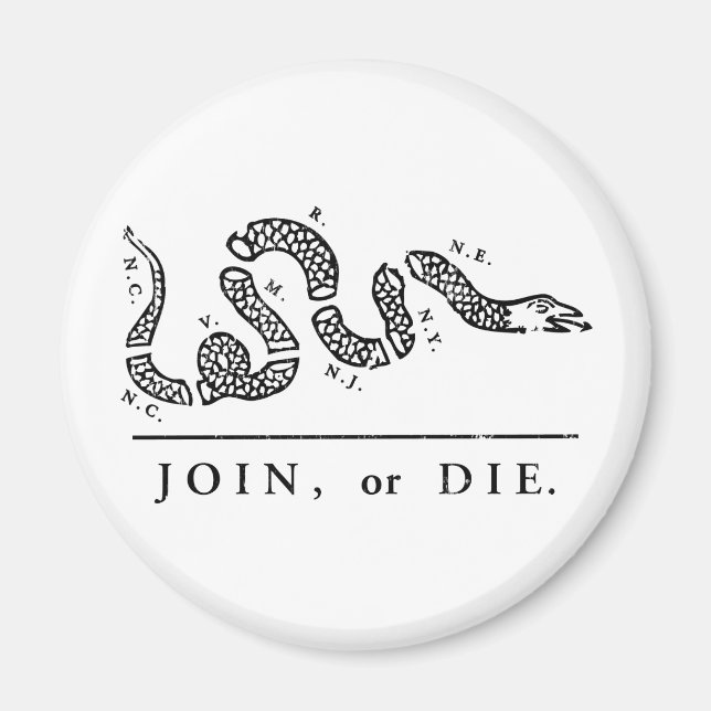 Join or Die Libertarian  Magnet (Front)