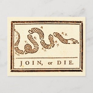 Join or Die Postcard